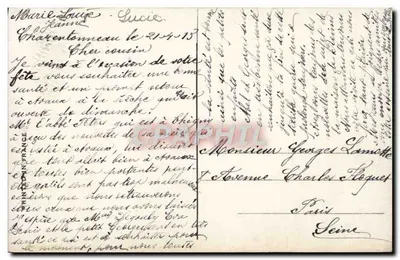 Bouquet de dahlias et marguerites — REX 4861 — wydawca REX — Rewers