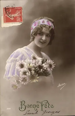 Jovem mulher com buquê — Saint-Georges — Irisa, n°3101