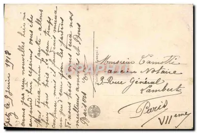 Róża z motywami — wydanie Noyer n°2434 — wydawca Noyer — Rewers