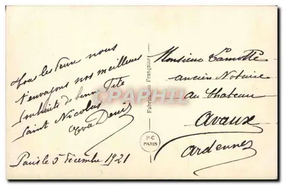 Jovem mulher — com buquê de rosas — editada por P.C. Paris, n° 541 — Verso