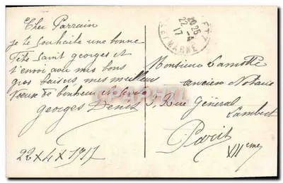 Criança com buquê de rosas — Boa Festa — Editor DIX n°468 — Verso