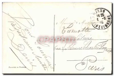 Fleurs — carnation et lilas — éditeur Rosa, n° 2507 — Verso
