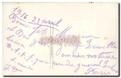 Bouquet de rosas e flores — Boa Festa — editor M.E. n°3584 — Verso