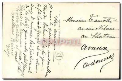 Jovem mulher com chapéu vermelho — Bonnefête — P.C. Paris n°341 — Verso