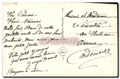 Menina com gato — Paris — P.C. 530 — Verso