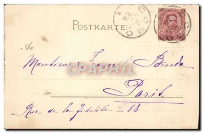 Violes — Carta postal decorativa — Messer & Buch Leipzig — Verso