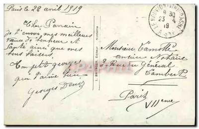 Criança com buquê — Boa Festa — L. Branger, n° 4215 — Verso