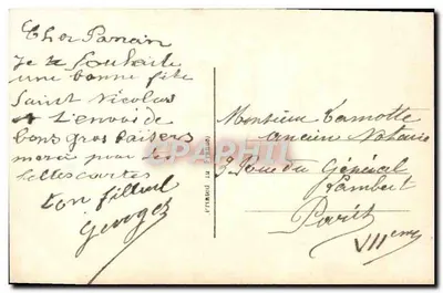 Criança em traje de marinheiro — segurando um buquê de flores — DIX 490 — Verso