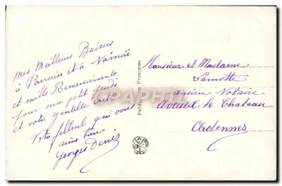 Jovem mulher com cachorro — Editora: Fabrication Française, n° 3158 — Verso