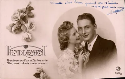 Casal amoroso — Ternamente um ao outro unidos — PC Paris n° 5673/3