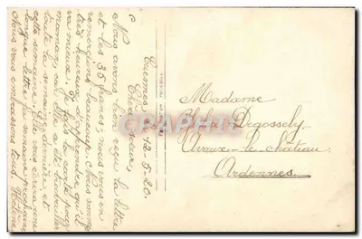 Młoda kobieta — patriotyczny wiersz belgijski — wydawca REX n°985 — Rewers