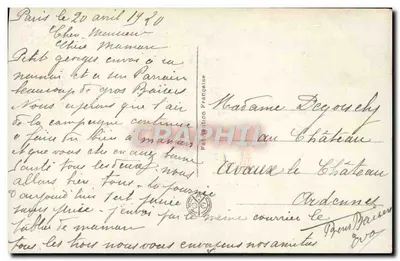 Criança com buquê — cena de campo — Noyer 3053 — Verso