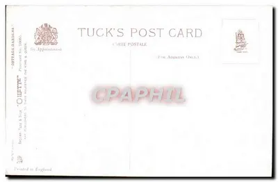 Ogród domku w stylu cottage — Róża i kwiaty — Tuck's Post Card, nr 10065 — Rewers