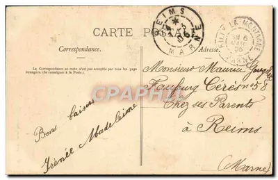 Duas jovens em oração — E. Mulot, fot.-editor, Reims — Verso