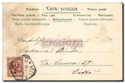 Niebieskie kwiaty — ilustracja — bez wydawcy ani numeru widocznego — Rewers