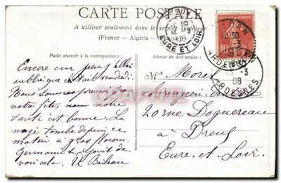Deux enfants jouant — scène intérieure — E.P. (éditeur imprimé sur la carte) — Verso