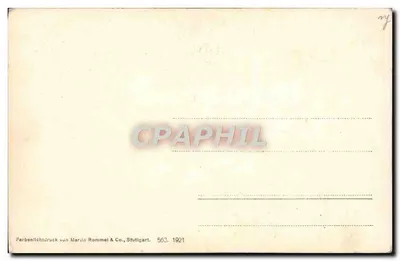 Arranjo de pêssegos — três cores — Marlin Rommel & Co. Stuttgart, n° 563 — Verso