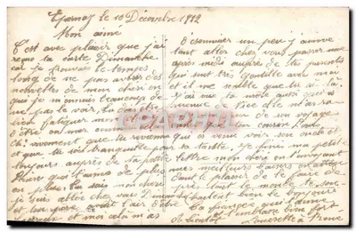 Amor e rosas — cena romântica — Fauvetté, n°1397 — Verso