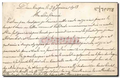 Jovem casal com buquê de rosas — A.B.M. PARIS — n°190 — Verso