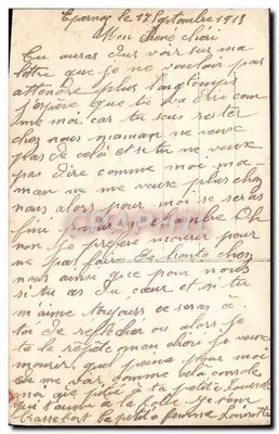 Casal apaixonado — cena de ternura — editor desconhecido, n° 6058 — Verso