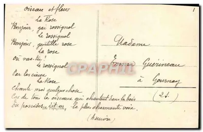 Les perroquets — Salon de Paris 1910 — F.C. FRIESCKE — n° 227 — Verso