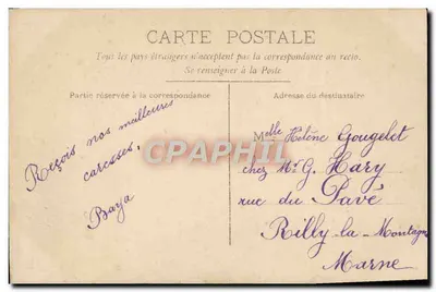 Menina com cesto de flores — 'Aceite estas flores' — editor desconhecido, n° 4344 — Verso