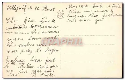 Vase de pensées violettes et jaunes — Éditeur EKO, n° 2057 — Rewers