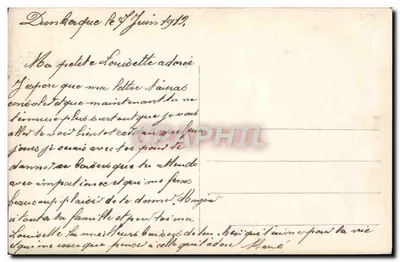 Casais apaixonados — cena de jardim — A.N. Paris n°1275 — Verso