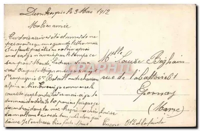 Jovem casal em um interior elegante — J.A.N. Paris, n° 1171 — Verso