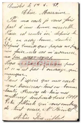 Rosas e paisagem — carta de vœux — editor DIX — Verso