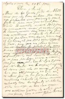 Uśmiechnięta kobieta trzymająca houx — Szczęśliwy Nowy Rok — DIX 588 — Rewers