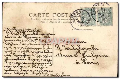Colégio Notre-Dame em Cambrai — A.B. — n°29 — Verso