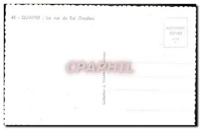 Quimper - Die Straße des Königs Gradlon — Ansicht der Kathedrale — J. Villard — Rückseite