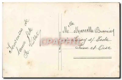 Buquê de rosas e flores — editor L. Brançière, Nantierre — n° 3606 — Verso