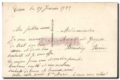 Jovem mulher em casaco de pele — Boa Ano 1948 — REX — Verso
