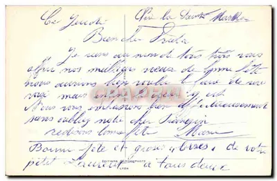 Bukiet tulipanów i pionów — wydawca Éditions Chronophote, Lyon — numer serii nie widoczny — Rewers
