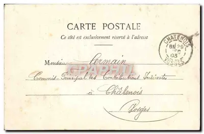 Man in pak en hoed — concours voor 500 000 franken — Fototipo A. Benoîte & Cie, Nancy — Achterkant