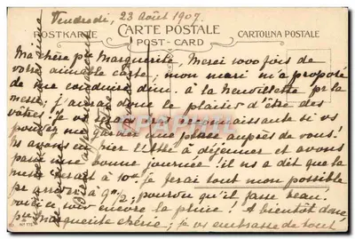 Młoda kobieta w stroju epoki trzymająca parasol — ilustracja — wydawca nieznany — Rewers