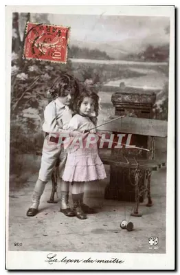 Dwa dzieci grające na sznurku — Leçon du maître — LE DÉ, nr 200