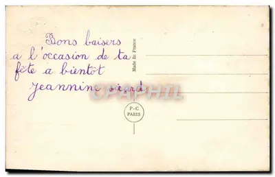 Dziewczynka z koszykiem róż — scena studia — wydawca P-G Paris, n° 26672 — Rewers