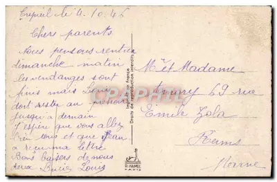 Kinderen in hun bedden — SNCF — L. Gougeon — Achterkant