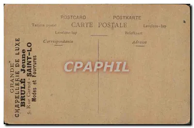 Kobieta w fartuszku — prasuje pranie — wydawca M.J.S. n° 5015 — Rewers