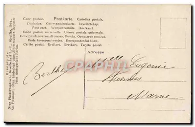 Vrouw en kind — intieme scène — Neue Photokartotypie A.-G. Stecklitz, Berlin, n° 419/5 — Achterkant