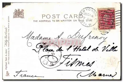 Bilhete postal antigo Fantasia Terebintos — Verso