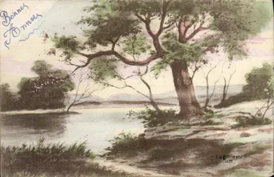 Paisagem com árvore — 'La Pensée' n°625 — editor New-Brunswick, Paris