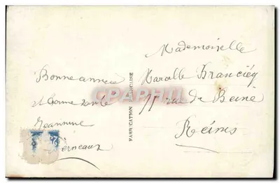 Niña en traje de fiesta — Feliz Año — DÉDÉ PARIS 662 — Reverso