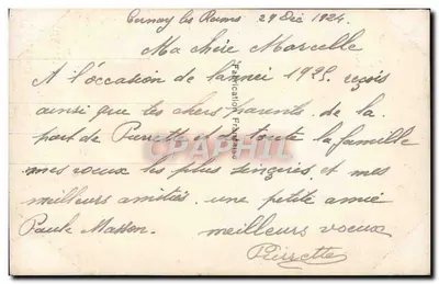 Elegante vrouw — Goed jaar — Bleuet Paris 370 — Achterkant
