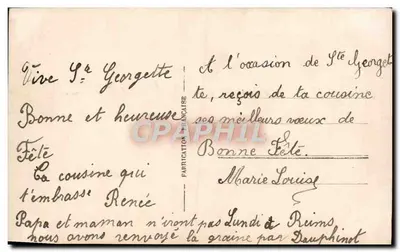 Bouquet de fleurs — Bonne Fête — Dix Paris 2248 — Rewers