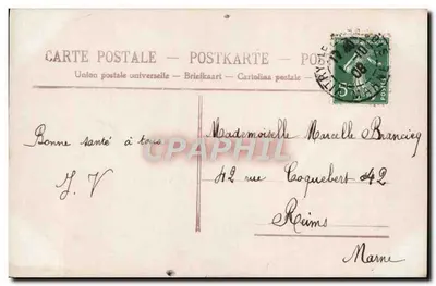Niña sosteniendo un trébol de cuatro hojas — Porte-Bonheur — editor no visible, n° 4103 — Reverso