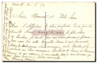 Goed jaar — vogels, tak en bloemen — REX 2353 — Achterkant